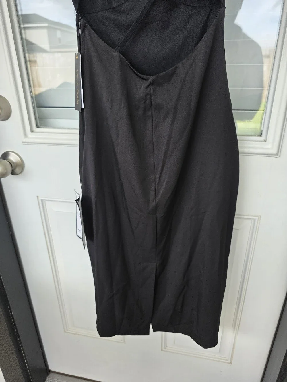 Seni & Cade Black Bodycon Dress Size XS Spaghetti Strap Mini Cocktail Party - Picture 7 of 10